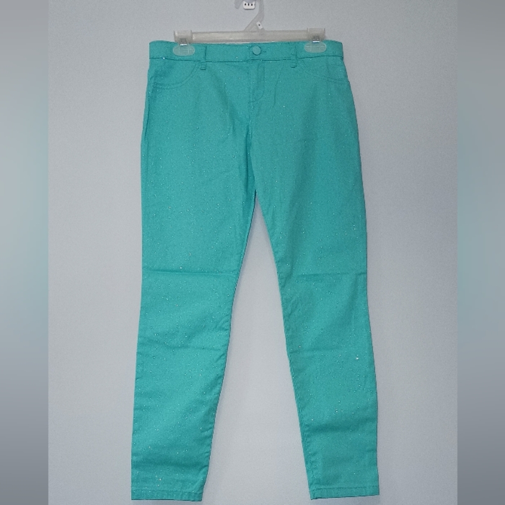 Kids The Children's Place Teal Sparkle Pants 14